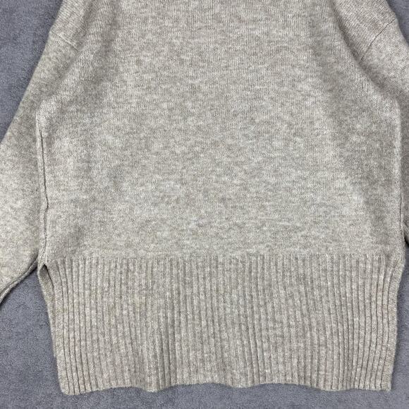 Simply Vera Vera Wang Sweater Womens Medium Gray Cable Knit Mock Neck Pullover - Picture 10 of 16